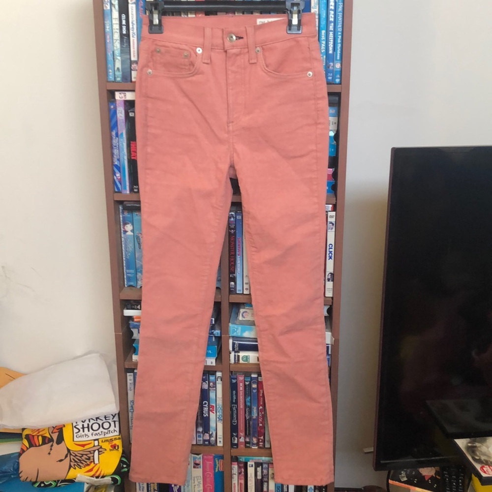Rag & Bone High Rise Cameo Corduroy Skinny Pants Sz 25